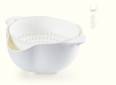 format: 4 - Double thickening drain basket washing basket kitchen drain basin creative fruit bowl