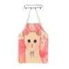 7,  Children - Cartoon anime cute cat cotton and linen kitchen bathroom anti-fouling and oil-proof parent-child apron gown