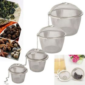 Silver, Size: 11cm - Bucket Mesh Tea Ball