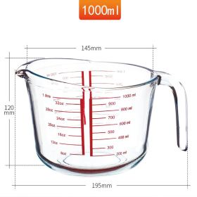 C - Phoenix tempered glass measuring cup 500ml with scale milk cup baking kitchen heat resistant microwave oven