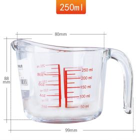 A - Phoenix tempered glass measuring cup 500ml with scale milk cup baking kitchen heat resistant microwave oven