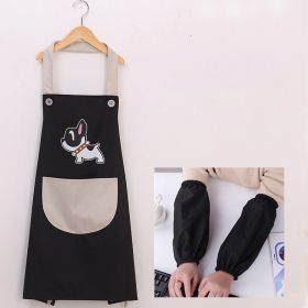 Dark Grey,  Apron sleeves - Apron Beauty Shop Manicure Shop Summer Protective Bib