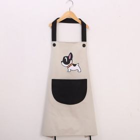 Gray black,  Apron - Apron Beauty Shop Manicure Shop Summer Protective Bib