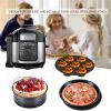 1700W 5.3 QT Electric Hot Air Fryer with Stainless steel and Non-Stick Fry Basket-Black - Color: Black