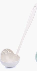 Colander With Wheat Straw Long Handle Dual-purpose Soup Spoon