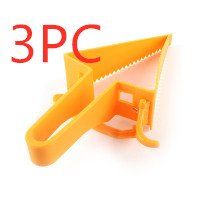 Orange3PC - Adjustable Cake Divider Slicer Triangle Baking Pastry Divider Plastic Baking Cutter Reusable Cakes Knife