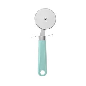 Green,  Pizza wheel - Plastic And Handle Stainless Steel Kitchen Gadget Set PIZZA Cutter, Cheese, Melon, Ice Cream Spoon 9-piece Set