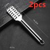 Square 2pcs - Fish Scale Peeler Creative Stainless Steel Fish Scale Planer Kitchen Supplies Small Tools Scaler Hair