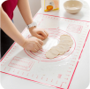 Red, Size: 40X60CM - Silicone kneading dough pad thickening baking panel large baking tools chopping board and surface silicone anti-skid pad