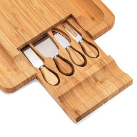 Wood with knives - Cheese board cutting board