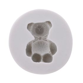 C - White Mini Bear Silicone Mold Baking Tools