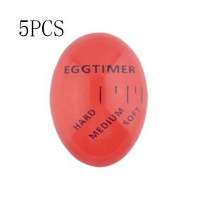 quantity: 5PC - Egg Timer Perfect Color Changing Timer Yummy Soft Hard Boiled Eggs Cooking Kitchen Eco-Friendly Resin Egg Red Timer Tools