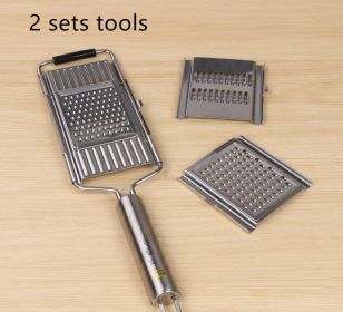 2 sets tools - Stainless Steel Grater, Vegetable And Fruit Slicer, Peeler