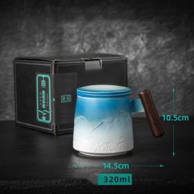 Tea water separation filter tea cup with lid