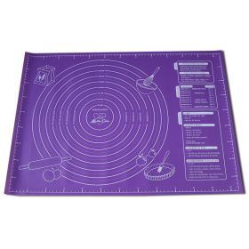 Silicone kneading pad with scale for baking