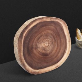 Round double-sided log cutting board