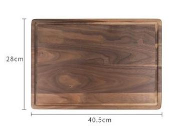 shape: Rectangular L - Black Walnut Wood Cutting Board Creative Whole Tray Fruit Chopping Cutting Board Wood Chopping Blocks For Kitchen