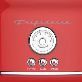 Frigidaire ETO102-RED 2-Slice 900-Watt Retro Stainless Steel Toaster (Red)