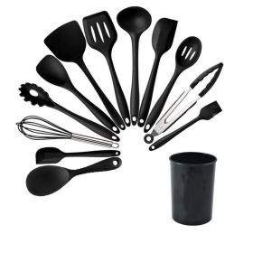 US WHIZMAX Silicone Cooking Utensil Set, 13-Piece Non-stick Heat Resistant Kitchen Cookware