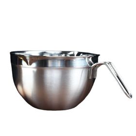 Stainless Steel Mixing Bowls With Handle Pour Spout Silicone Bottom Egg Bowl Baking Tool For Cooking Baking without silicone bottom