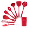 Silicone Cooking Tools Kitchen Utensils Heat-resistant Nonstick Spatula/Shovel/Soup Spoon 9 PCS/ set