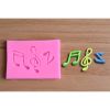 Color: Pink, Size: L - Two Large And Small Musical Notation Fondant Cake Silicone Molds