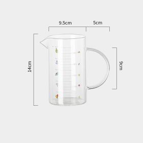 Transparent, capacity: 500ML - Large-capacity Garden Measuring Cup Kitchen Baking Measuring Tool With Graduated Glass