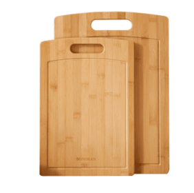 Size: 38x26cm - Kitchen bamboo cutting board Thickened mildew bamboo cutting board cutting board Household cutting board