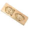 Wooden Mooncake Mold Pastry Mold Bean Paste Cake Baking Tools Double Fish Butterfly 45g