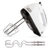 Hand Mixer Electric, Stainless Steel Electric Whisk with Dough Hooks for Baking, 7 Speeds, 260W, Turbo Boost & Easy Eject Button