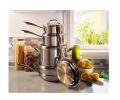 Tri-Tier 10-Piece Stainless Steel Cookware Set with Glass Lids