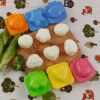 6PCS Cartoon Cute Boil Egg Mold/ Fish Car Heart Shape Egg Sushi Rice Mold Mould/ Decorating Fondant Cake Tool