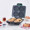 Multi Mini Waffle Maker: Four Mini Waffles;  Perfect for Families and Individuals;  4 Inch Dual Non-stick Surfaces with Quick Release & Easy Clean