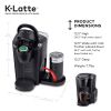 K-Latte Single Serve K-Cup Coffee and Latte Maker, Black