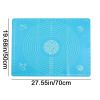 1 Sheet; Silicone Pastry Mat; Extra Thick Non Stick Baking Mat; Kneading Mat; Counter Mat; Dough Rolling Mat With Measurements; Random Color