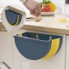 Blue yellow, Size: One size - Household hanging folding trash can