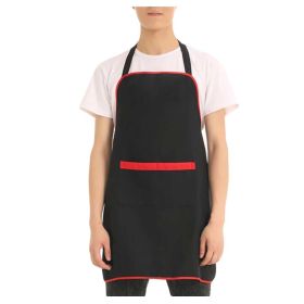 [Black] Durable Aprons Cafe Aprons Sleeveless Working Apron for Men, 30.7 inches