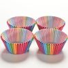 100Pcs Colorful Rainbow Paper Cake Cupcake Liners Party Baking Muffin Cup Case