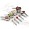 1 Set Stainless Steel Measuring Cups & Spoons Set