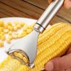 2Pcs Stainless Steel Corn Cob Peelers One-Step Cob Kerneler Remover Kitchen Corn Stripper Cutter Slicer Thresher Tool