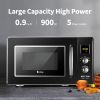 ZOKOP 23L / 0.9cuft Retro Microwave Oven With Display/Silver Handle RT