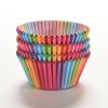 100Pcs Colorful Rainbow Paper Cake Cupcake Liners Party Baking Muffin Cup Case