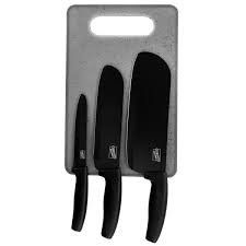 Gibson Home Edge Craft 4 Piece Nonstick Stainless Steel Cutlery Set with Cutting Board