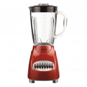 Brentwood 12 Speed Blender with Glass Jar in Red