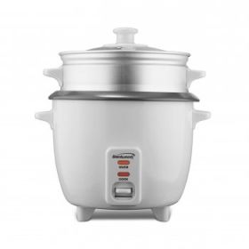 Brentwood 4 Cup Rice Cooker / Non-Stick with Steamer in White