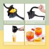 RAINBEAN Manual Citrus Juicer, Hand Press Lemon Squeezer, Heavy Duty Juice Metal Aluminum Alloy Squeezer for Lime Orange Apple Fruit (Black)