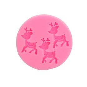 Christmas Deer Decorating Fondant Mold Silicone Cake Mould Animal Shape Baking Tools