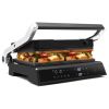 3-in-1 Electric Panini Press Grill with Non-Stick Coated Plates-Black -  Black