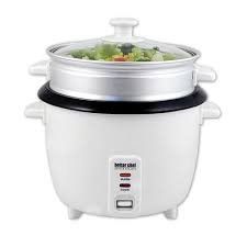 Better Chef 5-Cup Rice Cooker with Food Steamer