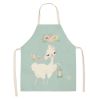 Cartoon Cute Forest Alpaca Series Cotton And Linen Apron Support Customized Pictures